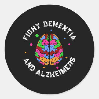 Pegatina Redonda Apoyo a Heimerheimer Awareness Endheimer Fight Hei