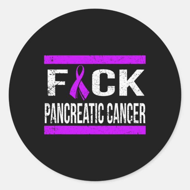 PEGATINA REDONDA APOYO A LA CONCIENCIA PANCREÁTICA SOBRE EL CÁNCER  (Anverso)
