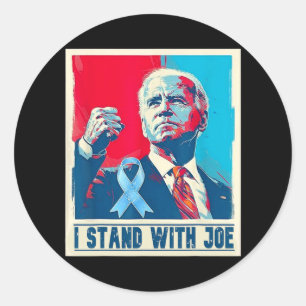 Pegatina Redonda Apoyo a la lucha de Joe Biden contra las protestas