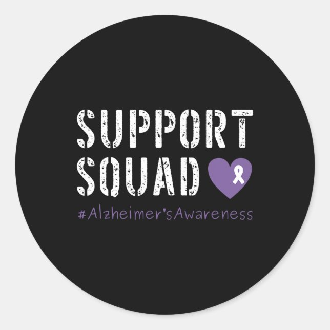 Pegatina Redonda Apoyo a la toma de conciencia de Heimer (Anverso)