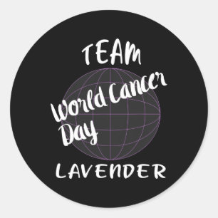 Pegatina Redonda Apoyo a las supervivientes del cáncer Día Mundial 