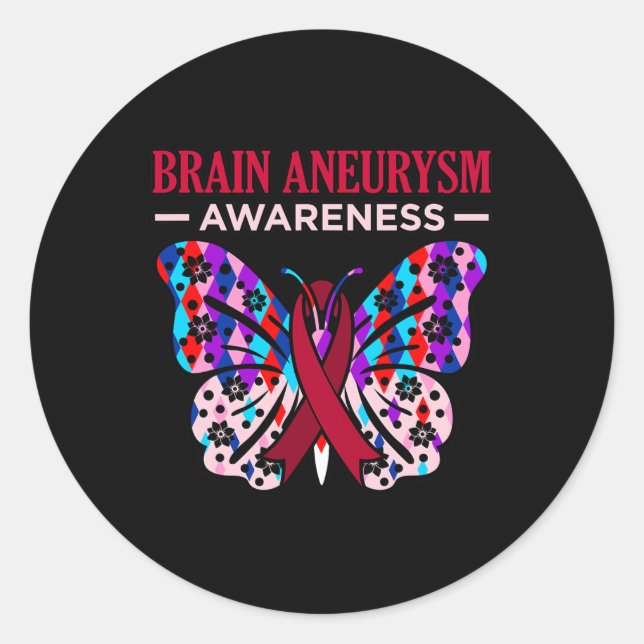 Pegatina Redonda Apoyo al Mes de Sensibilización sobre el Neuralism (Anverso)