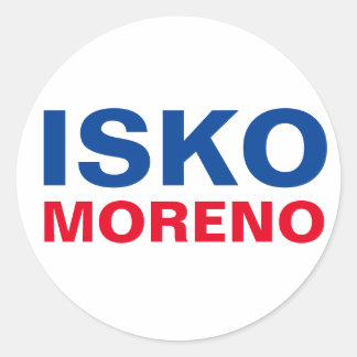 Pegatina Redonda Apoyo el PERSONALIZABLE Yorme ISKO Moreno