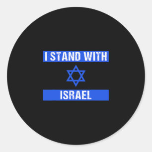 Pegatina Redonda apoyo mi apoyo al legado judío israelí