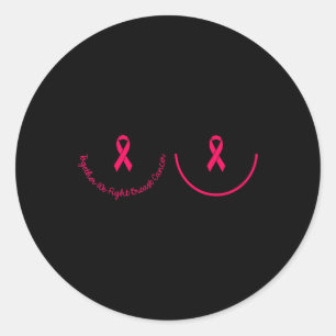 Pegatina Redonda Apoyo motivacional Sensibilización sobre el cáncer