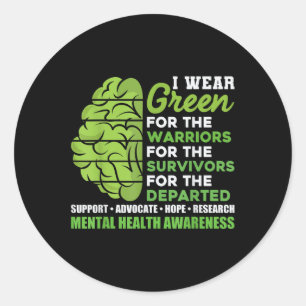 Pegatina Redonda Apoyo Motivador Salud Mental Inspiradora A