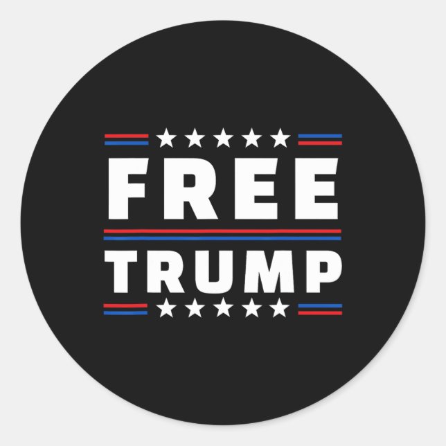 Pegatina Redonda Apoyo republicano a Donald Trump (Anverso)