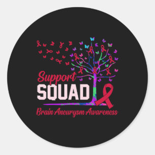Pegatina Redonda Apoyo Squad Brain Aneurysm Awareness Mes Suppo