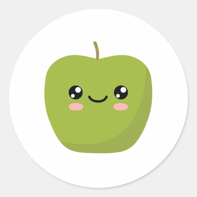 Pegatina Redonda Apple (Anverso)