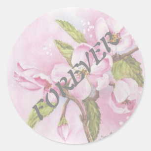 PEGATINA REDONDA APPLE BLOSSOMS WEDDKERS