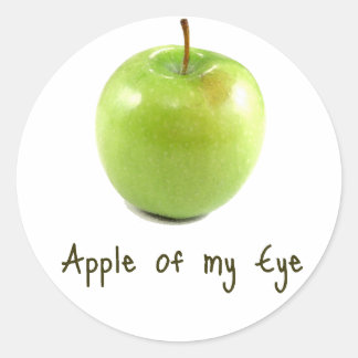 Pegatina Redonda Apple de mi ojo