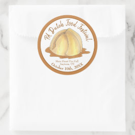 Pegatina Redonda Apple Dumplings Amish Pennsylvania PA Alimentos ho