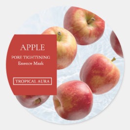 Pegatina Redonda Apple Facial Mask Label