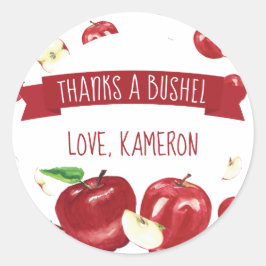 Pegatina Redonda Apple of Our Eye, cumpleaños gracias