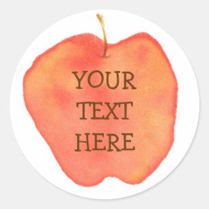 Pegatina Redonda Apple personalizada