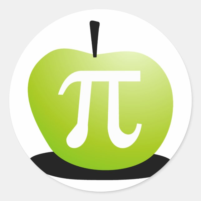Pegatina Redonda Apple Pi (Anverso)