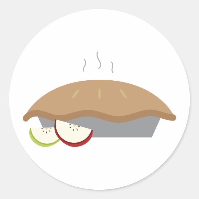 Pegatina Redonda Apple Pie (Anverso)