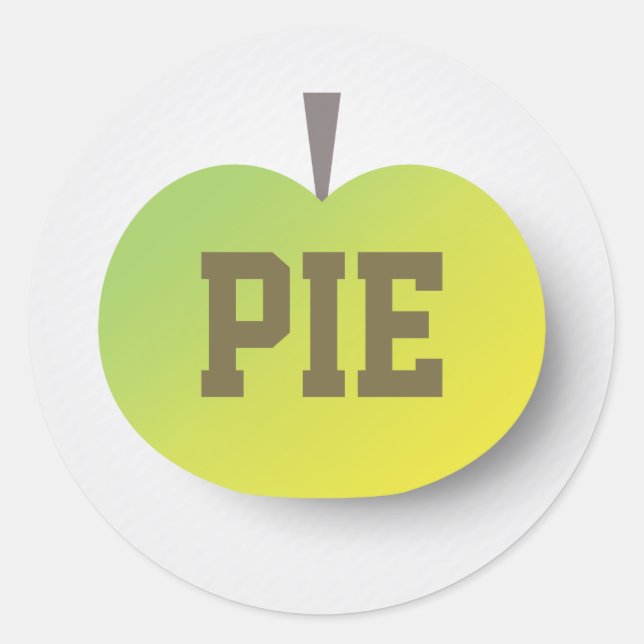Pegatina Redonda Apple Pie (Anverso)