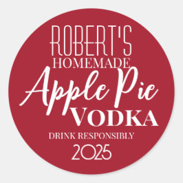 Pegatina Redonda Apple Pie Vodka personalizado