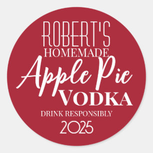 Pegatina Redonda Apple Pie Vodka personalizado