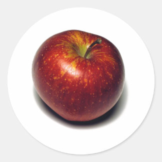 Pegatina Redonda Apple Rojo