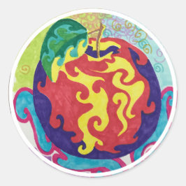 Pegatina Redonda Apple Stickers 3