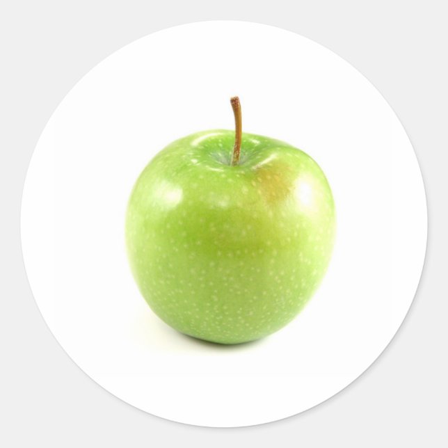 Pegatina Redonda Apple verde (Anverso)