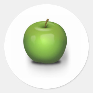 Pegatina Redonda Apple verde