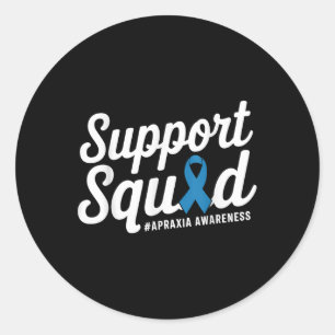 Pegatina Redonda Apraxia Awareness Support Squad