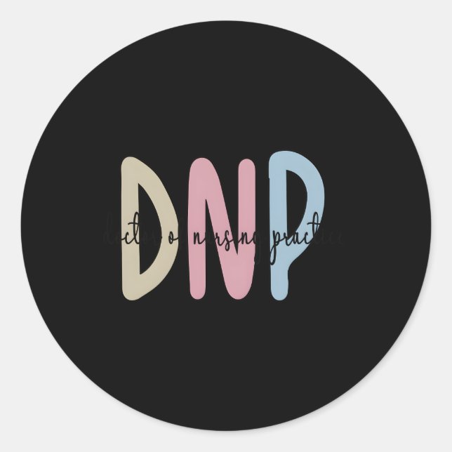 Pegatina Redonda Apreciación De La Práctica De médica De Enfermería (Anverso)