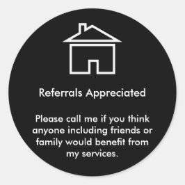 Pegatina Redonda Apreciación de referencia de Realtor