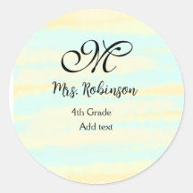 apreciación del profesor de acuarcolía azul amaril