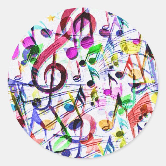 Pegatina Redonda Apreciación musical_ (Anverso)