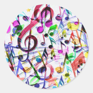 Pegatina Redonda Apreciación musical_