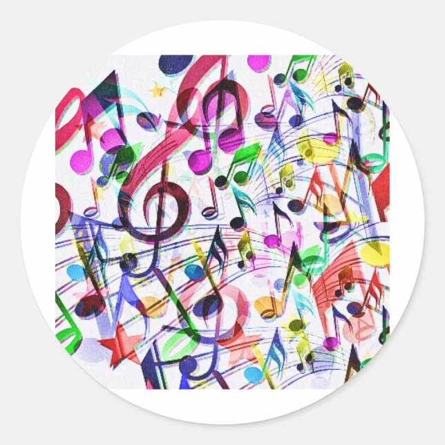 Pegatina Redonda Apreciación musical_ (Anverso)