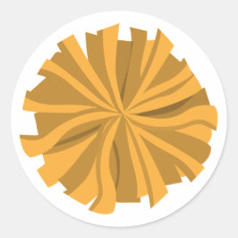 Pegatina Redonda Apreciador amarillo Pom Pom