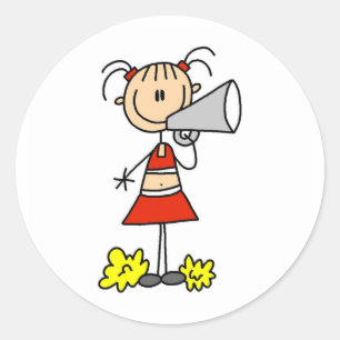 Pegatina Redonda Apreciador con Megaphone