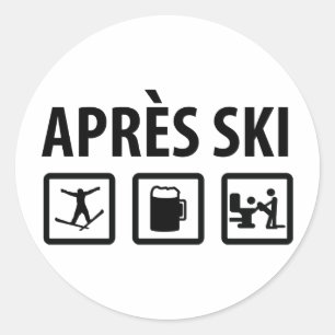 Pegatina Redonda apres ski
