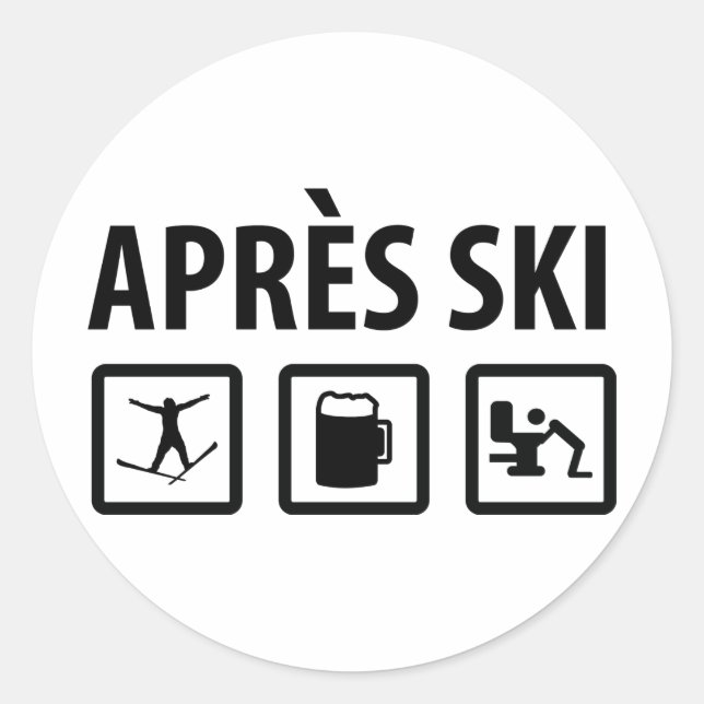 Pegatina Redonda apres ski (Anverso)
