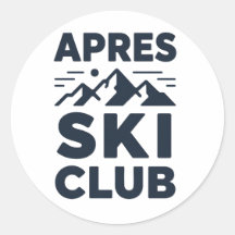 Apres Ski Club Logo de Montaña - Hombres de Invier