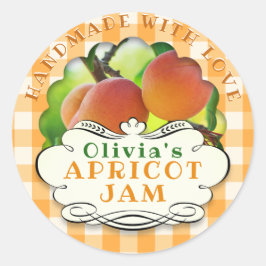 Pegatina Redonda Apricot Jam