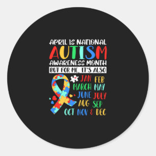 Pegatina Redonda April is National Autism Awareness Month
