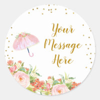 April Showers Bring May Flower Baby Shower Classic