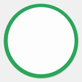 Pegatina Redonda Aprobación verde