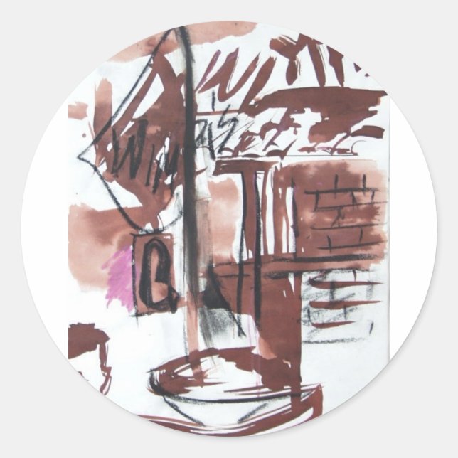 Pegatina Redonda Apron de Wuros en PCH (Anverso)