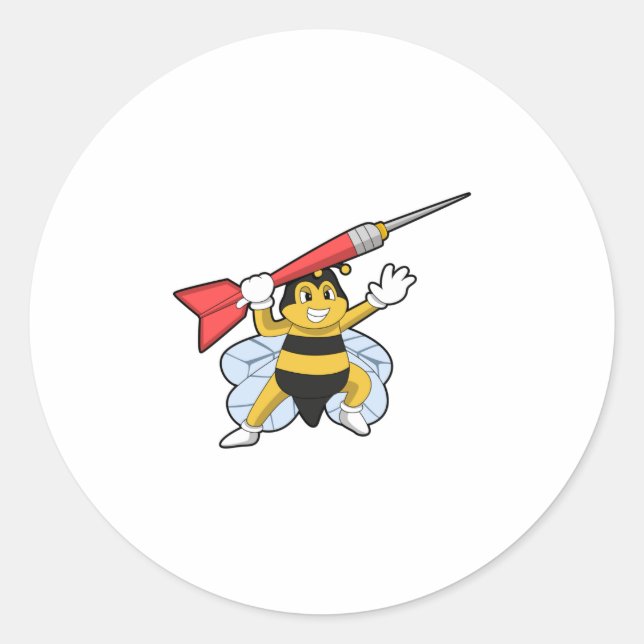 Pegatina Redonda Apuesta en Darts con Dart.PNG (Anverso)