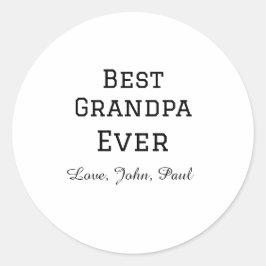 Pegatina Redonda Apuesto que el abuelo siempre da nombre simple