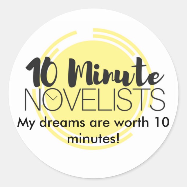 Pegatina Redonda ¡Apúrate Para Tus Sueños! (Anverso)