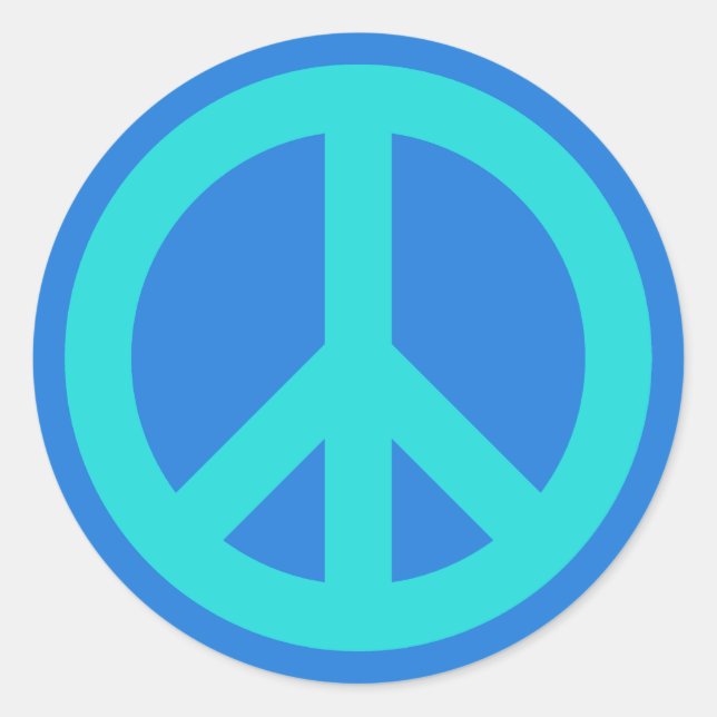 Pegatina Redonda Aqua Blue (Anverso)