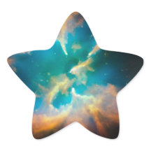 Aqua Blue Celestial Splendid Nebula Photo